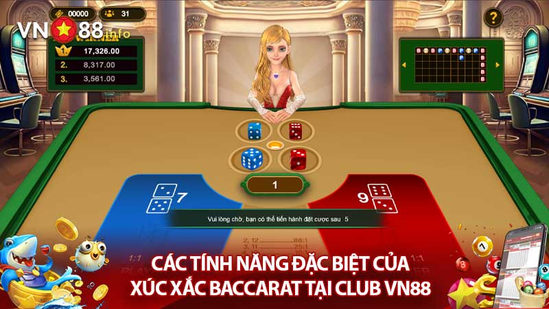 Tính năng đặc biệt của trò chơi Baccarat bằng Xúc Xắc này